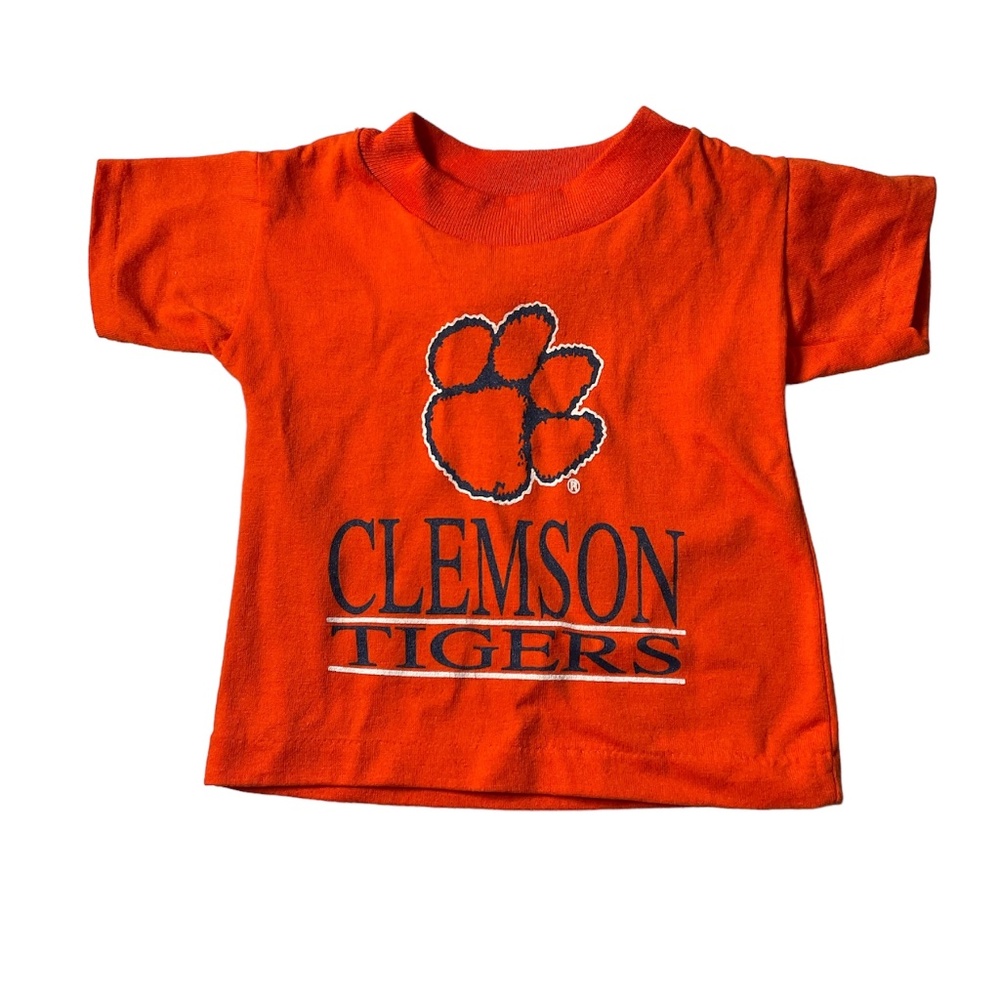 Vintage Clemson Tigers Baby Short Sleeve Shirt Size 12 Months